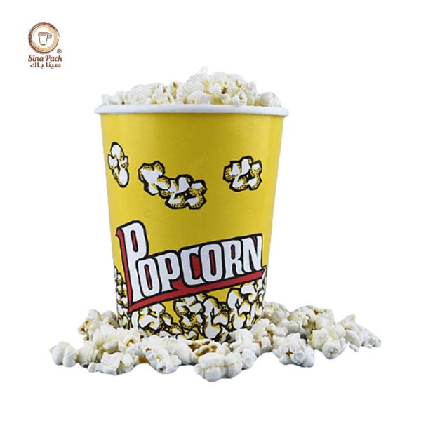 علبة فشار حجم كبير وصغير